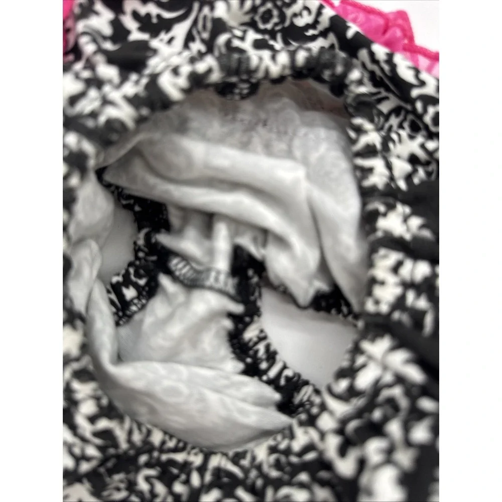 Reflectionz Cotton Blend Diaper Cover Black White Pink Ruffles 3-6 Mths Photos